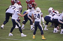 Mathews (No. 24) with quarterback Philip Rivers (left) in the backfield in 2014 Philip Rivers, Ryan Mathews 2014.jpg