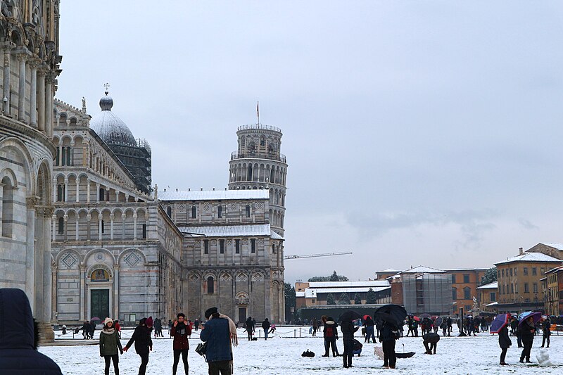 File:Pisa, 2018, neve in Piazza dei Miracoli.jpg