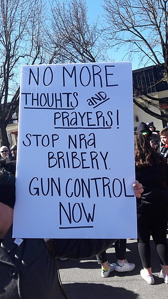 File:Placard sign at the Morristown New Jersey student protest March 24 2018 1 of 15.jpg