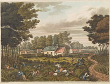 Chateaux Frischermont, shortly after the Battle of Waterloo. Plate J from 'An Historical Account of the Campaign in the Netherlands' by William Mudford (1817).jpg