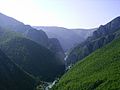 La rivière Treska dans ses gorges, avant son arrivée à Skopje.