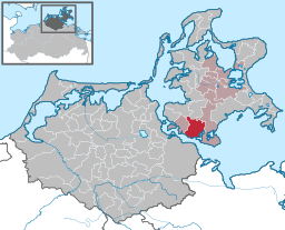 Läget för kommunen Poseritz i Landkreis Vorpommern-Rügen
