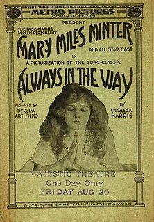 <i>Always in the Way</i> 1915 film by J. Searle Dawley