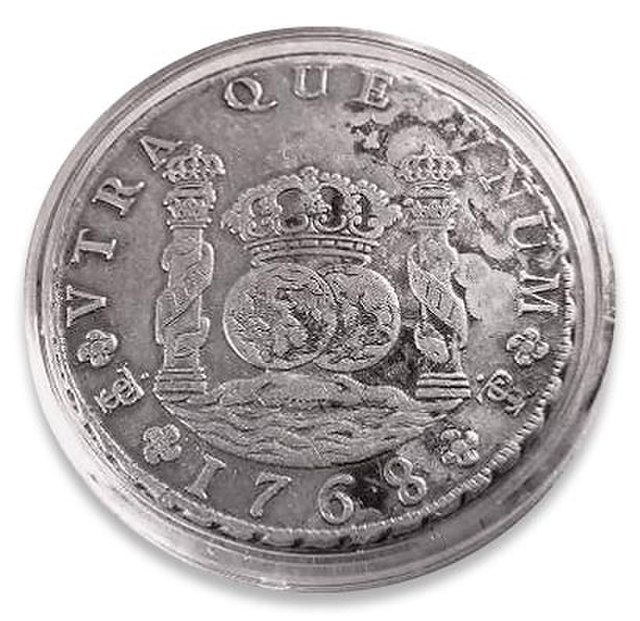 Spanish silver eight-real or peso of 1768
