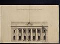 Plans originaux du Grand-Théâtre - 1784 La façade.