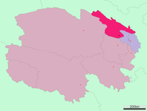 Location of Haibei Prefecture in Qinghai