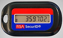 RSA SecurID token (older style, model SD600) RSA SecurID Token Old.jpg