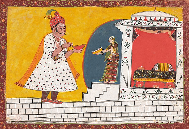 File:Ravana comes in disguise with a begging bowl to abduct Sita.jpg