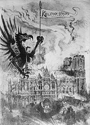 Reims Cathedral - World War I cartoon.jpg