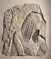 Image 34Painted limestone relief of a noble member of Ancient Egyptian society during the New Kingdom (from Ancient Egypt)