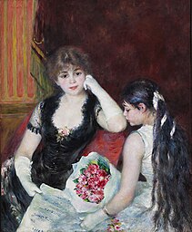 Pierre-Auguste Renoir, A Box at the Theater (At the Concert), 1880, oil on canvas. Clark Art Institute Renoir A Box at the Theater (At the Concert).jpg