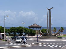 The central Roundabout in Basse-Terre, at the intersection of boulevard du Général-de-Gaulle and boulevard du Gouverneur-Éboué