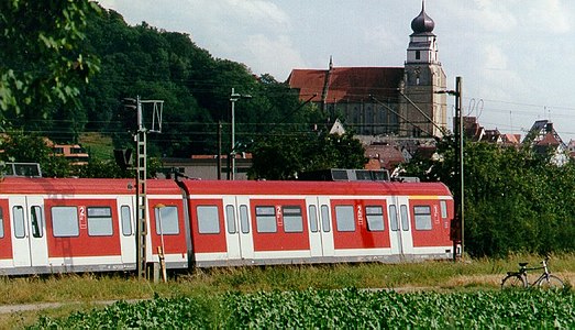 Class 423 at line S1 near the station Herrenberg