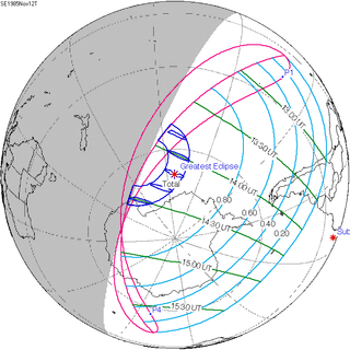 Solar eclipse of November 12, 1985 20th-century total solar eclipse