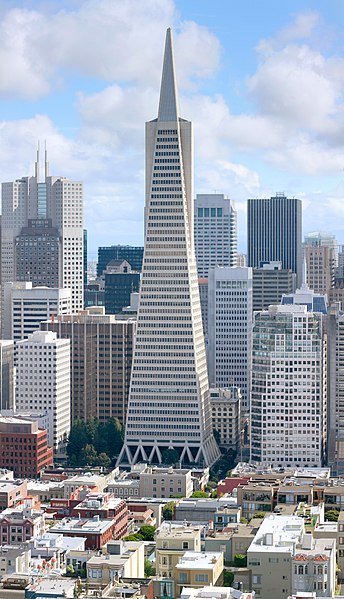 The Transamerica Pyramid was the tallest building in San Francisco from 1972 until 2017, when it was surpassed by the Salesforce Tower.