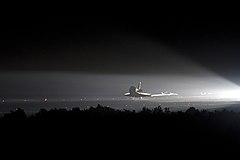 Endeavour touches down at the Kennedy Space Center on 1 June 2011.