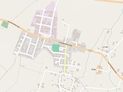 OSM mapa San Michele Tiorre včetně nedalekých vesnic Ca 'Cotti a Parigi