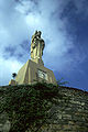 Die Jesusstatue auf dem Monte Urgull in San Sebastian