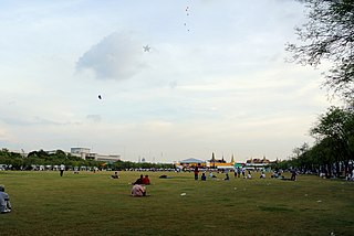 <span class="mw-page-title-main">Sanam Luang</span> Public square in front of Wat Phra Kaew and the Grand Palace, Bangkok, Thailand