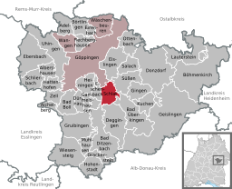 Läget för Schlat i Landkreis Göppingen