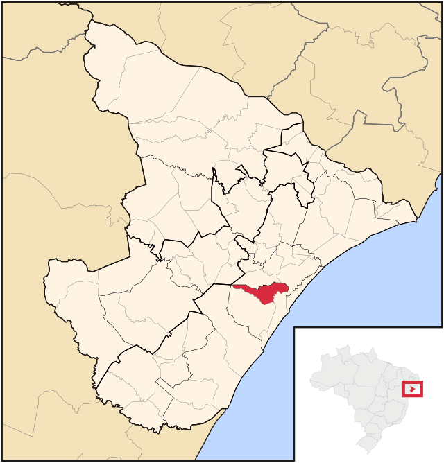 Localização de Nossa Senhora do Socorro em Sergipe