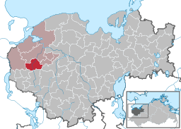 Läget för kommunen Siemz-Niendorf i Landkreis Nordwestmecklenburg