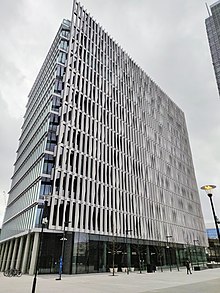 Sir Michael Uren Building, houses the MSk laboratory Sir Michael Uren Building, White City, from north side.jpg