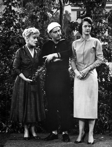 Spring Byington, Harry Morgan and Frances Rafferty