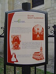 Panneau découverte-patrimoine de Saint-Cloud.