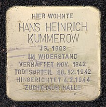 Stolperstein Spanische Allee 166 (Nikol) Hans Heinrich Kummerow.jpg