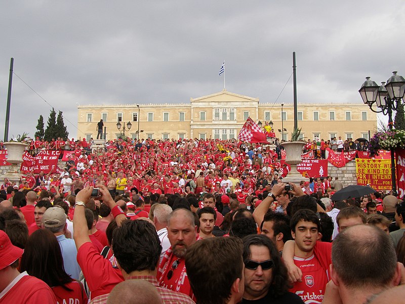 File:Supporters of Liverpool FC at Syntagma Square, Athens, on 23 May 2007.jpg