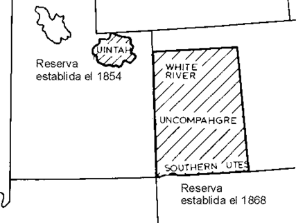 Territory from Treaty of 1868, relinquishing land east of the Contintental Divide, including Pikes Peak and San Luis Valley sacred and hunting grounds