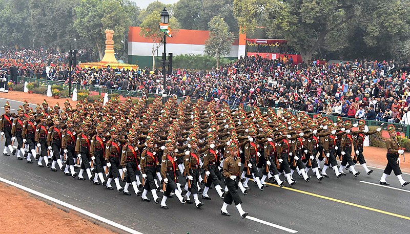 File:The Bihar Regiment Centre Contingent passes through the Rajpath, on the occasion of the 68th Republic Day Parade 2017, in New Delhi on January 26, 2017.jpg