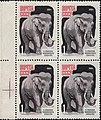 Centenario del Zoológico de Moscú.  Elefante asiático (1964) (CFA [Marka JSC] No. 3048)