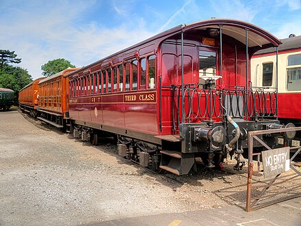 The actual Wisbech and Upwell Tramway bogie coach 8 Third Class Carriage, North Norfolk Railway (geograph 4608654).jpg