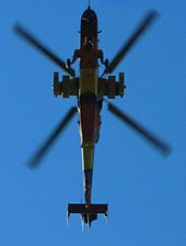 A Tiger flying directly overhead