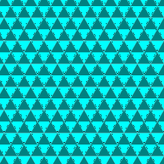 Triangular tiling, one of the three regular tilings of the plane.