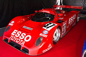 Elgh's Toyota 91C-V from 1991, being displayed FIA World Endurance Championship 2012 Rd.7 6 Hours of Fuji Toyota 91C-V (Esso) front-left 2012 WEC Fuji.jpg