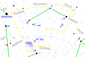 Карта на съзвездието Тукан‎