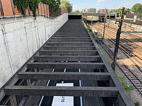 Partie nord du tunnel à la limite avec Fontenay-sous-Bois, vue du boulevard d'Alsace-Lorraine.