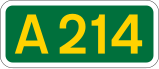 A214 schild