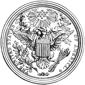 Médaille du Grand Sceau américain (1792), revers.