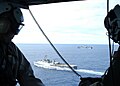 US Navy 050917-N-5313A-002 Aviation Machinist's watch as the amphibious transport dock USS Ponce (LPD 15) and the amphibious assault ship USS Kearsarge (LHD 3) conduct steering maneuvers.jpg