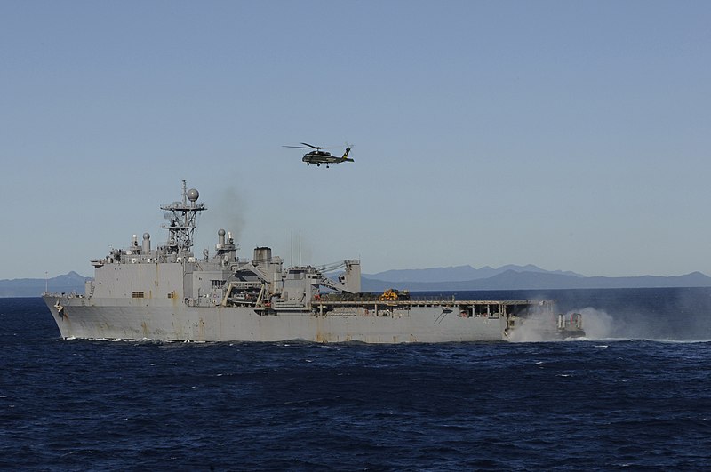 File:US Navy 110722-N-SD300-055 A landing craft air cushion departs the well deck of the forward-deployed amphibious dock landing ship USS Germantown (L.jpg