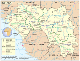 Kaart van Guinee