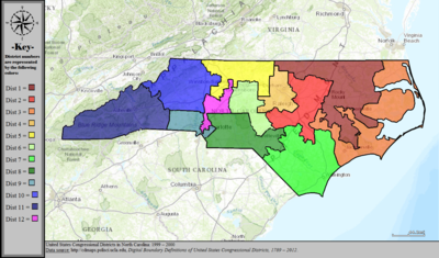 United States Congressional Districts in North Carolina, 1999 – 2000.tif