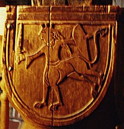 Centaur on the capital of a stave or column