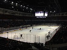 San Diego Gulls pregame in October 2015 after renovations with arena in hockey configuration VVCasinoCtr.jpeg