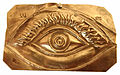 Votivblech griechisch-römisches Auge aus Gold