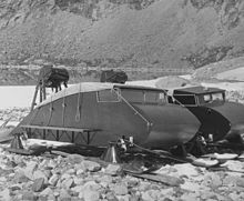 Snowmobiles used by the 1930 expedition (stored).